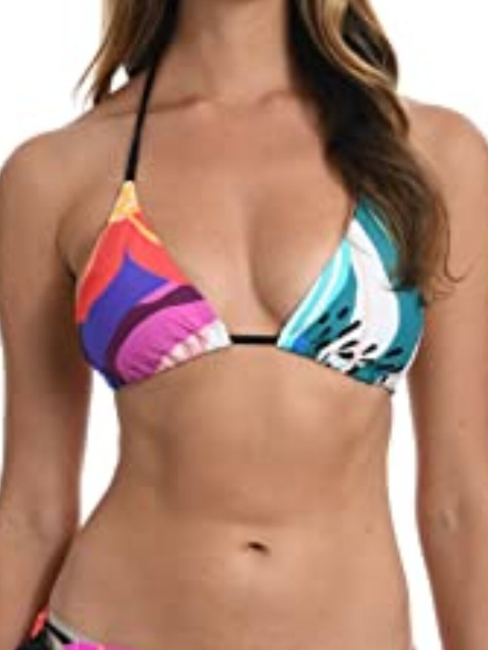 ✨ La Blanca Women's Halter Bikini Swimsuit Top Eclectic Shore 10 NWT
